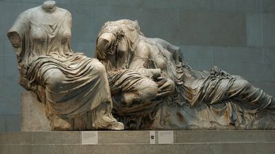Part of the Parthenon Marbles collection in the British Museum, London. PA