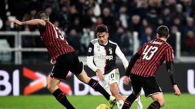 Soccer Football - Serie A - Juventus v AC Milan - Allianz Stadium, Turin, Italy - November 10, 2019 Juventus' Paulo Dybala in action REUTERS/Massimo Pinca