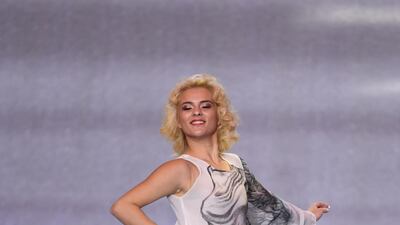 Miss Greece Rafaela Plastira performs during the Miss World 2019 final. EPA