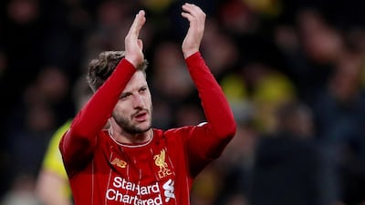 Liverpool's Adam Lallana looks dejected as he applauds fans at the end of the defeat to Watford in February. Reuters