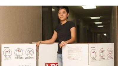 Raquel Dulay, head of the UPAA-UAE committee, said the donations would motivate pupils. Razan Alzayani / The National