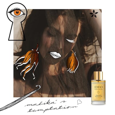 The advertising campaign for Mlaika's Temptation by Ideo. Courtesy Ideo Parfumeurs