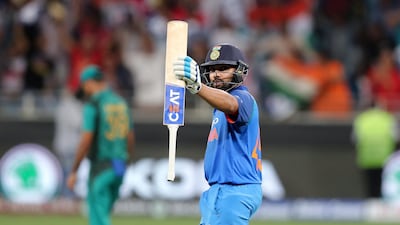 India's Rohit Sharma again led by example for his side.