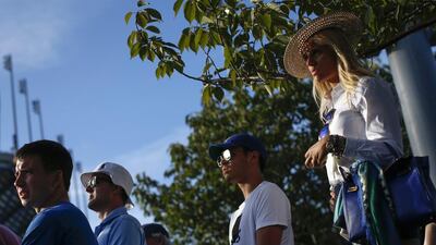 People watch a match on one of the side courts at the 2014 US Open tennis tournament in New York. Shannon Stapleton / Reuters / August 29, 2014