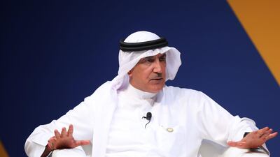 Mohammed Khalfan Al Romaith during the launch of his AFC presidency bid. Getty Images