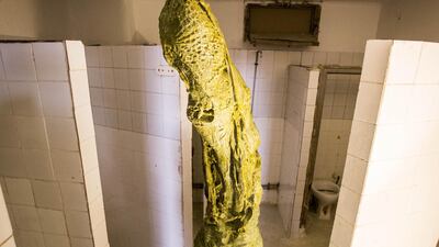 Alex Ayed's 'Kercha' (2018) sculpture in the "water" pavilion of Jaou Tunis 