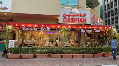 One of the restaurants in the building