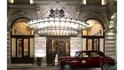 The main entrance of the Pera Palace Hotel in Istanbul. Courtesy Pera Palace Hotel