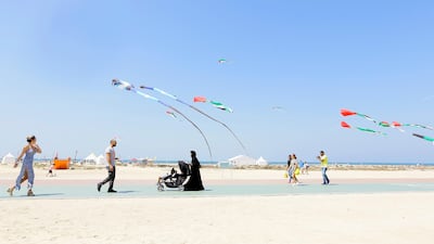 Colourful kites in different sizes and shapes at Kite Beach. Jeffrey E Biteng / The National