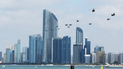 The Day of Solidarity aerial parade over the Corniche in Abu Dhabi