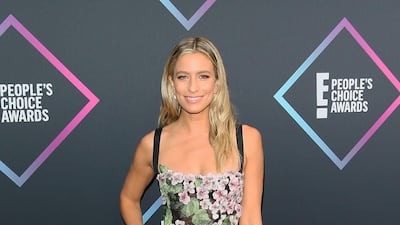 Renee Bargh wears a floral J. Andreatta. Photo / AFP