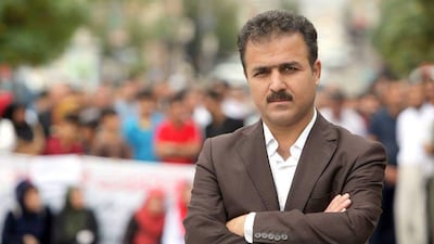 High school teacher Dana Abdoul takes part in a demonstration in Iraq’s Kurdish region against delayed salary payments. Photo: Dana Abdoul