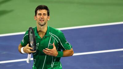 Novak Djokovic extended his season record to 18-0 with his win in the 2020 Dubai Duty Free Tennis Championships. Reuters