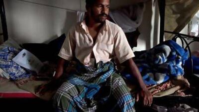 Muthu Kannan received bullet wounds when the US navy ship Rappahannock opened fired on the fishing boat he and others were on while they were off the coast of Jebel Ali on July 16, 2012. Jeff Topping/The National