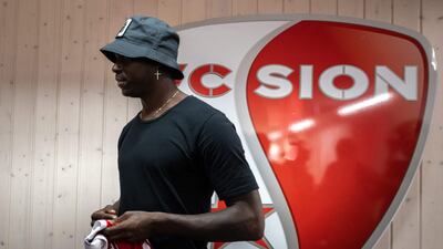 Mario Balotelli after joining FC Sion. AFP