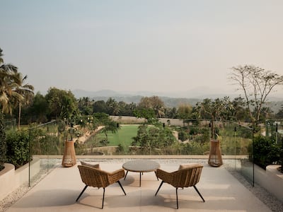 The balcony terrace of a garden suite. Photo: Tulah Clinical Wellness Sanctuary