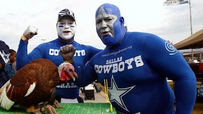 Dallas Cowboys fans find a unique way of celebrating Thanksgiving.