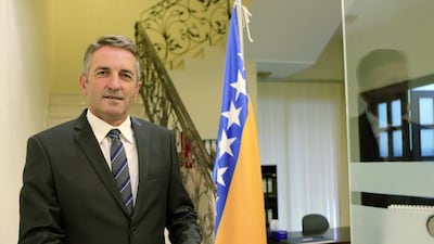 Zoran Milicevic, the new Bosnian ambassador to the UAE at the country’s embassy in Abu Dhabi. Ravindranath K / The National