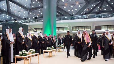 Custodian of the Two Holy Mosques King Salman bin Abdulaziz Al Saud inaugurates Haramain High Speed Rail. Saudi Press Agency