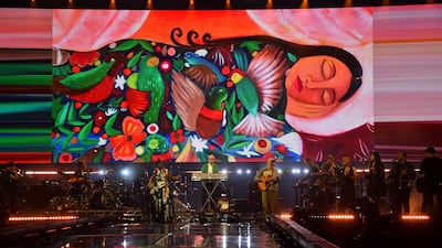 Hot Chip performs at the fundraising event. Getty Images