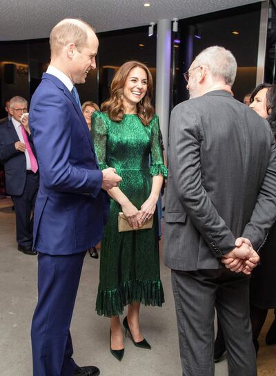 Prince William, Duke of Cambridge, and Catherine, Duchess of Cambridge, attend a special reception at the Guinness Storehouse’s Gravity Bar in Dublin. AFP