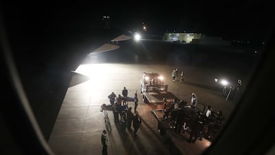 At the hangar in Al Arish, the patients were tended to by a team of about 40 people from different UAE government departments