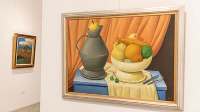 Still Life With Fruit Bowl by Fernando Botero (1999)