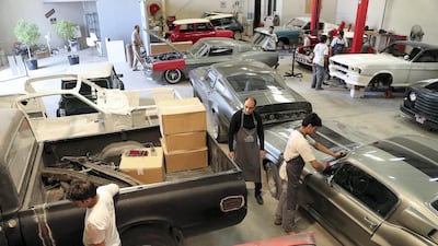 There is space in the Sharjah base for up to eight full projects at once. Pawan Singh / The National