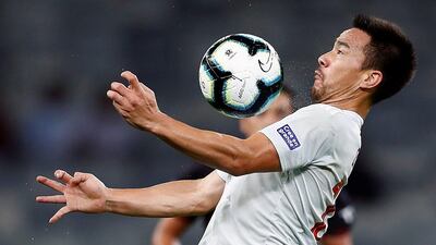 Shinji Okazaki of Japan in action. EPA