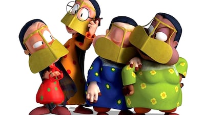 The grandmothers form the Freej cartoon. Courtesy Flash Entertainment