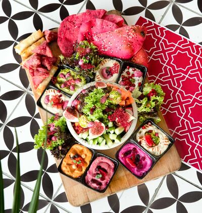 Pops of pink at Al Maeda's Life Is Sweet Sunday brunch. Photo: DoubleTree by Hilton Jumeirah Beach