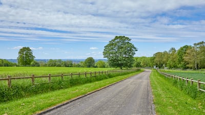 The country drive to the property