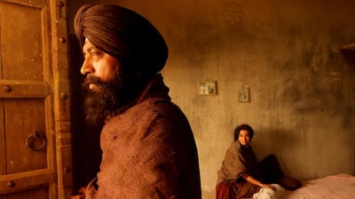 The film Qissa is about a Sikh named Umber Singh (Irrfan Khan, left) who was forced to flee from his village during the partitioning of India in 1947. He has three daughters but wishes to have a male heir. Courtesy Heimatfilm