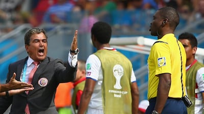 Pinto during the 2014 World Cup match against Italy. Costa Rica won 1-0. Getty