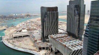 A view across the financial district on Sowwah Island, which will house the new Abu Dhabi Securities Exchange.