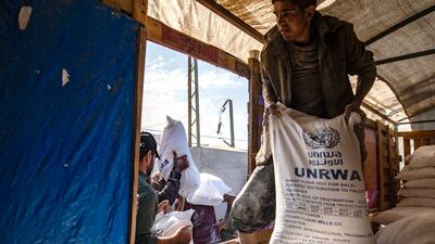 An UNRWA aid distribution centre in Khan Younis, in the southern Gaza Strip, on October 31, 2024. EPA