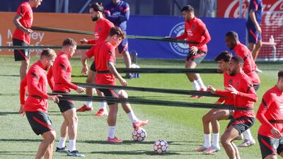 Atletico Madrid players at training. EPA