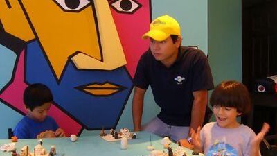 Children ages 10-17 can make a model out of Plasticine or polymer clay during a Sculpitoons class. Courtesy Art Hub