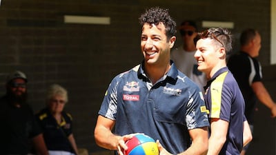 Daniel Ricciardo made the comments regarding his future at West Coast Eagles AFL training session at the Wembley Sports Park on December 21, 2016 in Perth, Australia. Paul Kane / Getty Images