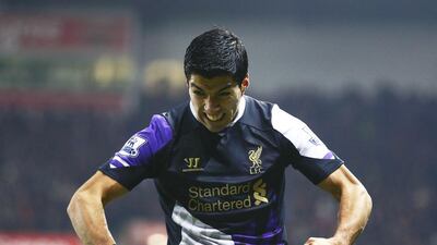 Liverpool's Luis Suarez scored twice against Stoke. Getty Images
