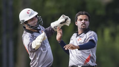 Nasir Aziz, right, can return to international cricket but without his ‘main weapon’. Chris Young / The National