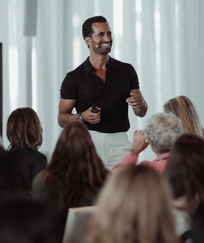 David Ghiyam recently hosted a seminar in Dubai about goal setting and manifestation. Photo: David Ghiyam