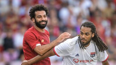 Mohamed Salah enjoyed his first game back in pre-season for Liverpool. AFP