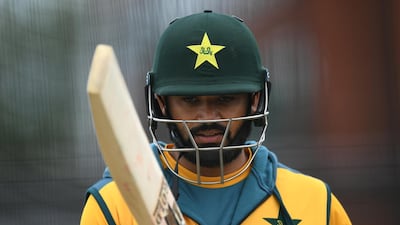 Azhar Ali of Pakistan looks on during training. Getty