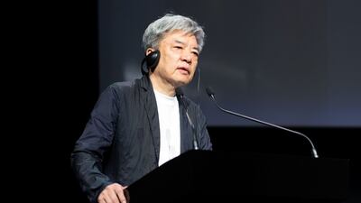 Jiakun shared insights into his practice during a discussion at the Cultural Foundation on Saturday. Photo: Department of Culture and Tourism – Abu Dhabi