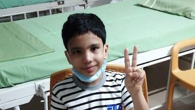 Mohamed Zishan Ali is recovering from a head injury. The nine-year-old was travelling from Dubai with his siblings and mother when an Air India Express aircraft crashed in Kozhikode, Kerala killing 18 passengers including two pilots. Courtesy: Sulfikar Ali