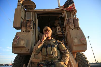 A US soldier in Hassakeh, Syria, in January after ISIS militants broke into the prison that houses more than 3,000 inmates, including hundreds of minors. AP