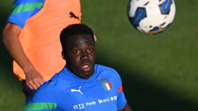 Wilfried Gnonto during training. Getty