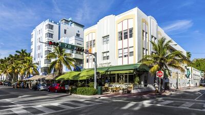 Art deco-inspired buildings on Ocean Drive in South Beach. The street is a good starting point for walking tours of the area. iStockphoto.com