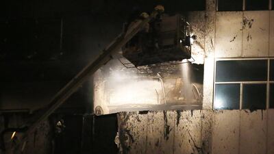 The fire occurred in the recently completed Dh2.7 billion Ajman One development, a cluster of 12 residential buildings. Ali Haider / EPA